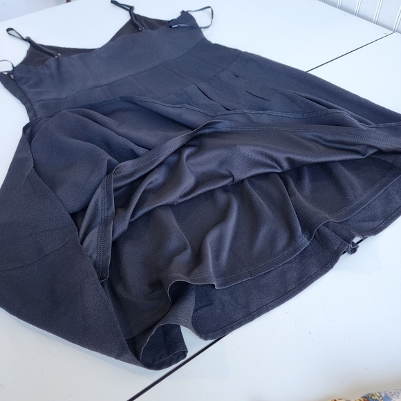 NWT Forever 21 Fit Flare Mini Strap Dress Black Pleated Sz M - Picture 11 of 15